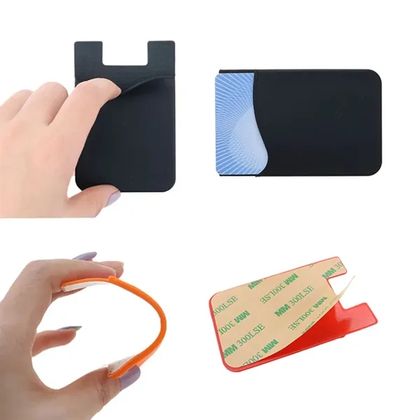 Custom Silicone Phone Card Wallet Back Sticker - Custom Silicone Phone Card Wallet Back Sticker - Image 2 of 2