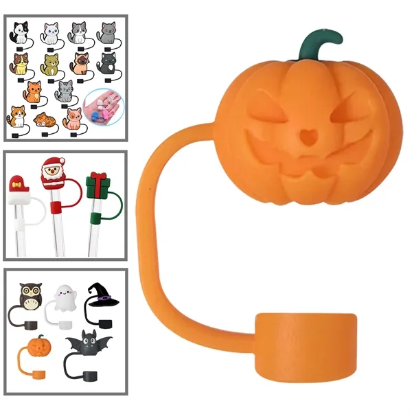 Customizable Silicone Straw Caps - Customizable Silicone Straw Caps - Image 0 of 6