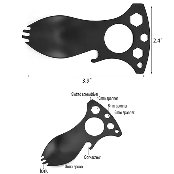 Multifunctional Camping Stainless Steel Spork - Multifunctional Camping Stainless Steel Spork - Image 1 of 3