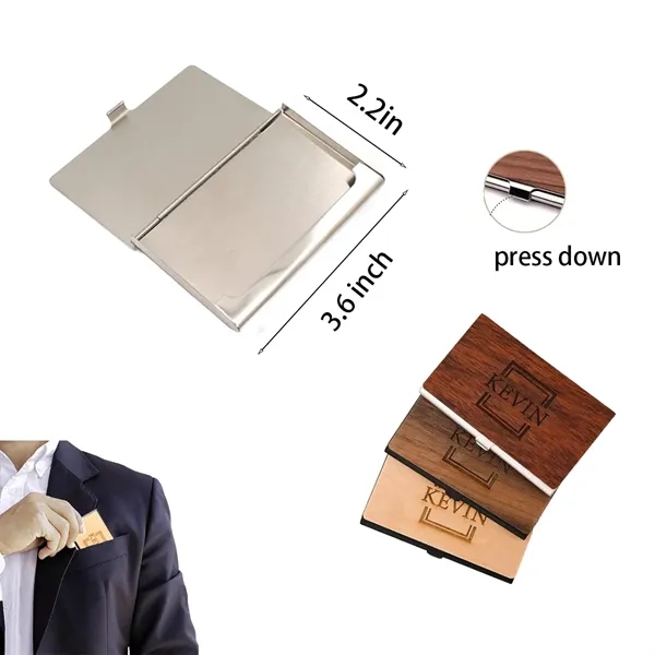 Personalized Business Card Holder in Wooden - Personalized Business Card Holder in Wooden - Image 1 of 1