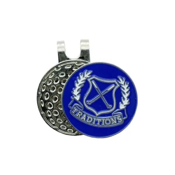 Magnetic Golf Hat Clip with Ball Marker - Magnetic Golf Hat Clip with Ball Marker - Image 1 of 3