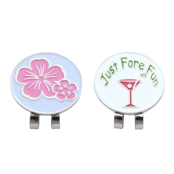 Magnetic Golf Hat Clip with Ball Marker - Magnetic Golf Hat Clip with Ball Marker - Image 2 of 3