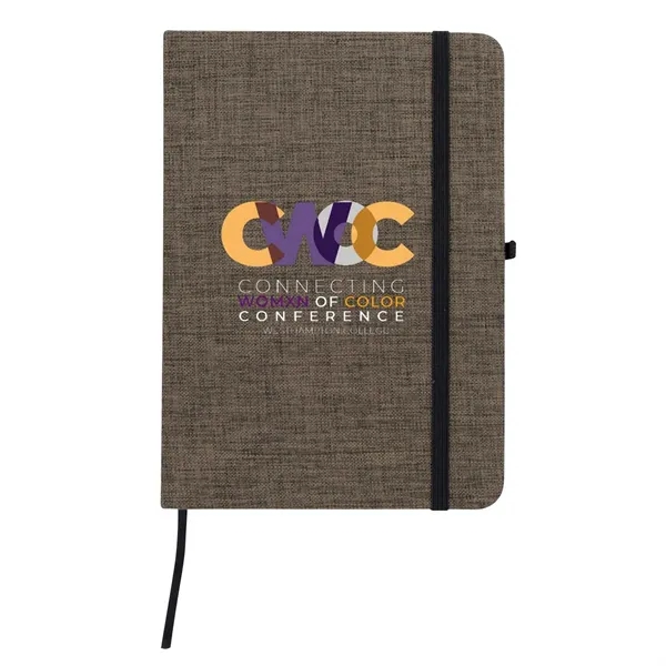 Full Color RPET Heathered Journal with pen loop - Full Color RPET Heathered Journal with pen loop - Image 1 of 8