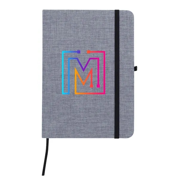 Full Color RPET Heathered Journal with pen loop - Full Color RPET Heathered Journal with pen loop - Image 2 of 8