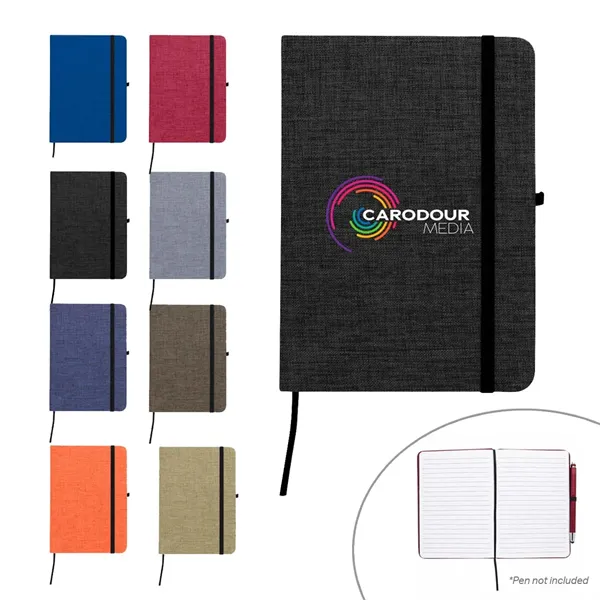 Full Color RPET Heathered Journal with pen loop - Full Color RPET Heathered Journal with pen loop - Image 0 of 8