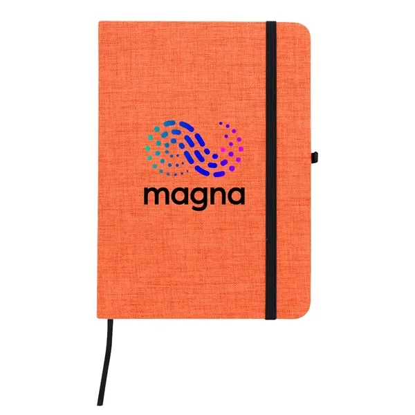 Full Color RPET Heathered Journal with pen loop - Full Color RPET Heathered Journal with pen loop - Image 6 of 8