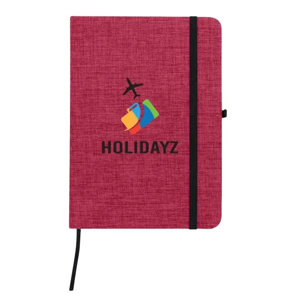 Full Color RPET Heathered Journal with pen loop - Full Color RPET Heathered Journal with pen loop - Image 7 of 8