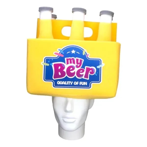 Custom Foam Beer Six Pack Hat - Custom Foam Beer Six Pack Hat - Image 0 of 3