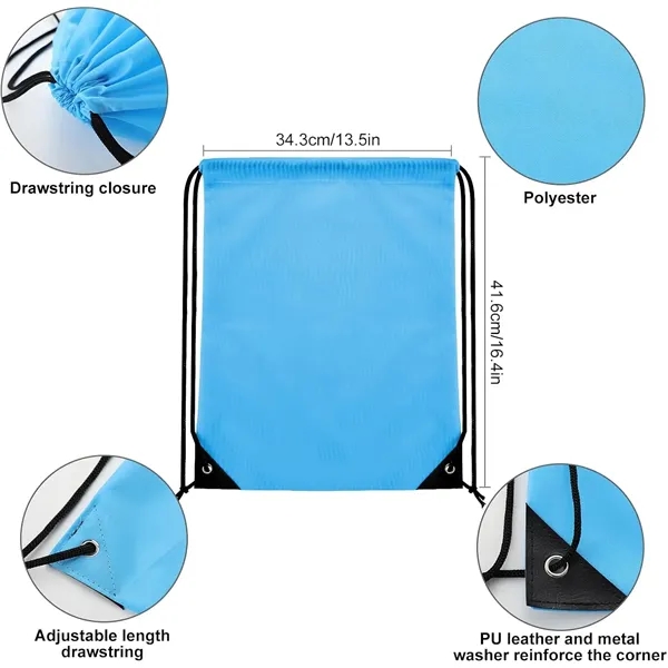210D Polyester Drawstring Bags Cinch Sack - 210D Polyester Drawstring Bags Cinch Sack - Image 2 of 24