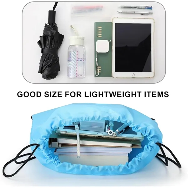 210D Polyester Drawstring Bags Cinch Sack - 210D Polyester Drawstring Bags Cinch Sack - Image 5 of 24