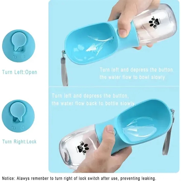 10 oz. Pet Water Bottle with Food Container - 10 oz. Pet Water Bottle with Food Container - Image 6 of 6