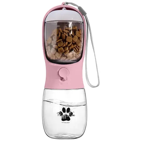 10 oz. Pet Water Bottle with Food Container - 10 oz. Pet Water Bottle with Food Container - Image 4 of 6