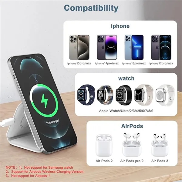 Wireless Charger 3in1 Fast Charging Base - Wireless Charger 3in1 Fast Charging Base - Image 5 of 6