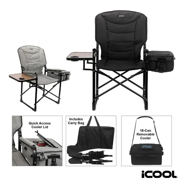 iCOOL® Twin Peaks Deluxe Camping Chair With 18-Can Cooler - iCOOL® Twin Peaks Deluxe Camping Chair With 18-Can Cooler - Image 0 of 2