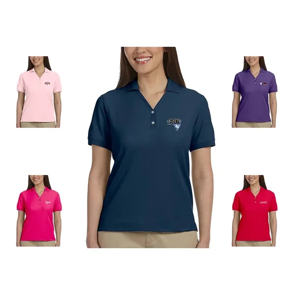 Devon & Jones Ladies' Short-Sleeve Y-Collar Polo Shirts - Devon & Jones Ladies' Short-Sleeve Y-Collar Polo Shirts - Image 0 of 7