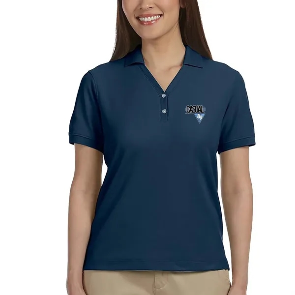 Devon & Jones Ladies' Short-Sleeve Y-Collar Polo Shirts - Devon & Jones Ladies' Short-Sleeve Y-Collar Polo Shirts - Image 3 of 7