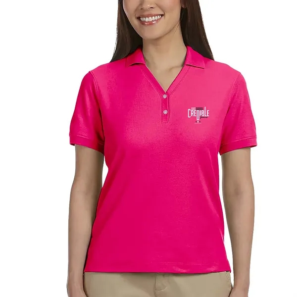 Devon & Jones Ladies' Short-Sleeve Y-Collar Polo Shirts - Devon & Jones Ladies' Short-Sleeve Y-Collar Polo Shirts - Image 6 of 7