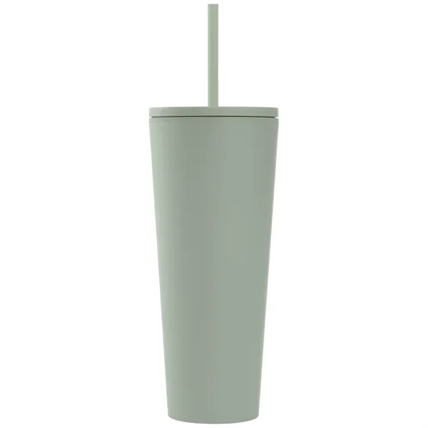 24 oz Soft Touch Double Wall Recycled Plastic Tumbler - 24 oz Soft Touch Double Wall Recycled Plastic Tumbler - Image 4 of 22