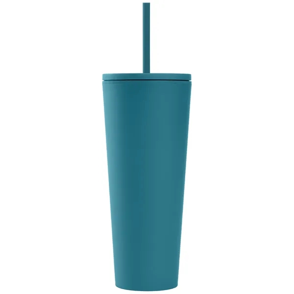 24 oz Soft Touch Double Wall Recycled Plastic Tumbler - 24 oz Soft Touch Double Wall Recycled Plastic Tumbler - Image 5 of 22