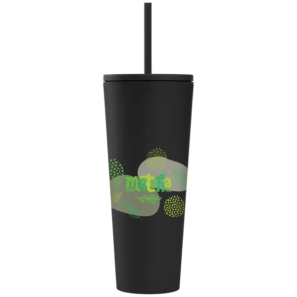 24 oz Soft Touch Double Wall Recycled Plastic Tumbler - 24 oz Soft Touch Double Wall Recycled Plastic Tumbler - Image 6 of 22