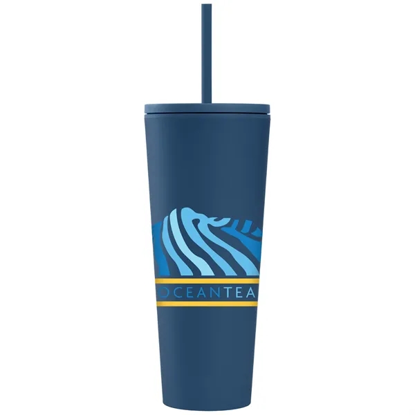 24 oz Soft Touch Double Wall Recycled Plastic Tumbler - 24 oz Soft Touch Double Wall Recycled Plastic Tumbler - Image 10 of 22