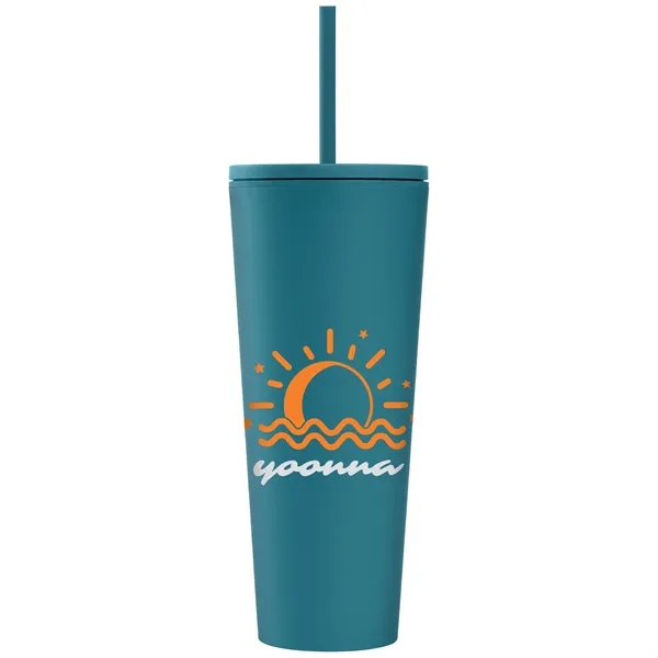 24 oz Soft Touch Double Wall Recycled Plastic Tumbler - 24 oz Soft Touch Double Wall Recycled Plastic Tumbler - Image 22 of 22