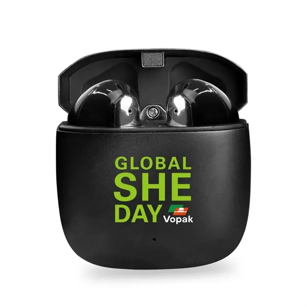 Lloyd Black Metal Wireless Earbuds - Lloyd Black Metal Wireless Earbuds - Image 2 of 9