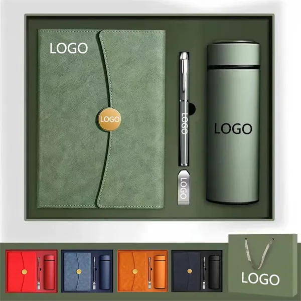 Luxury Business Gift Set - Notebook, Cup, Pen, USB, Box - Luxury Business Gift Set - Notebook, Cup, Pen, USB, Box - Image 0 of 3