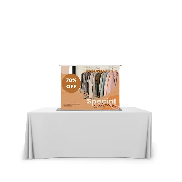 Silverstep Tabletop 48'' Retractable Banner Stand with Light - Silverstep Tabletop 48'' Retractable Banner Stand with Light - Image 0 of 5