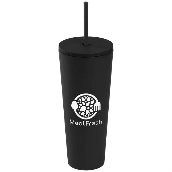 24 oz Soft Touch Double Wall Recycled Plastic Tumbler - 24 oz Soft Touch Double Wall Recycled Plastic Tumbler - Image 17 of 22