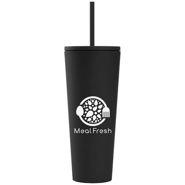 24 oz Soft Touch Double Wall Recycled Plastic Tumbler - 24 oz Soft Touch Double Wall Recycled Plastic Tumbler - Image 18 of 22