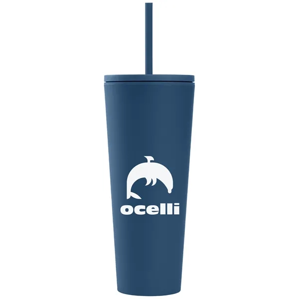 24 oz Soft Touch Double Wall Recycled Plastic Tumbler - 24 oz Soft Touch Double Wall Recycled Plastic Tumbler - Image 11 of 22