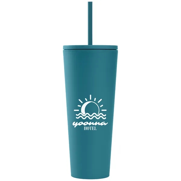 24 oz Soft Touch Double Wall Recycled Plastic Tumbler - 24 oz Soft Touch Double Wall Recycled Plastic Tumbler - Image 21 of 22