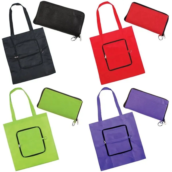 Giveaway Folding Grocery Tote Shopping Bags - Giveaway Folding Grocery Tote Shopping Bags - Image 2 of 3