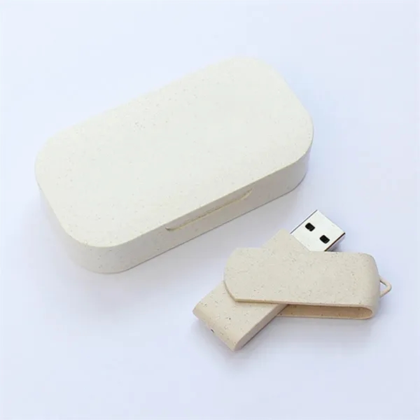 Eco-Friendly Wheat Straw Biodegradable Box USB Flash Drive - Eco-Friendly Wheat Straw Biodegradable Box USB Flash Drive - Image 4 of 4