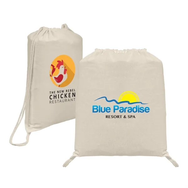 Java - 5 oz. Cotton Drawstring Backpack - ColorJet - Java - 5 oz. Cotton Drawstring Backpack - ColorJet - Image 0 of 2