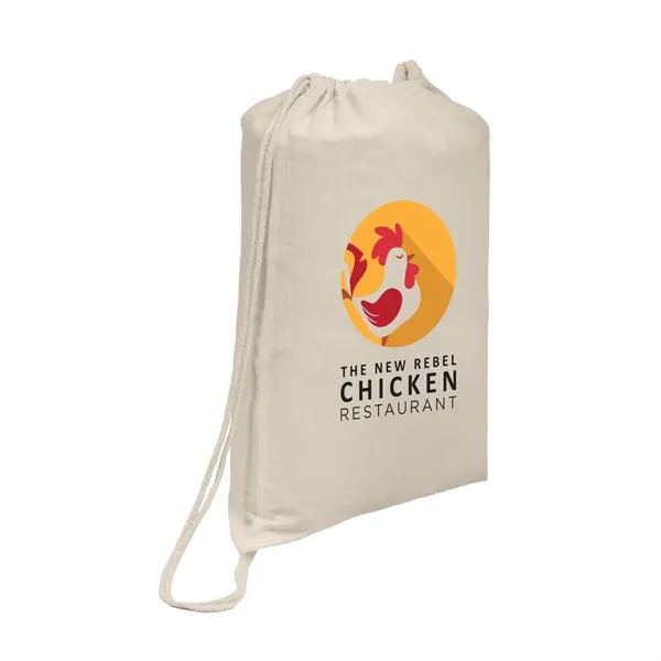 Java - 5 oz. Cotton Drawstring Backpack - ColorJet - Java - 5 oz. Cotton Drawstring Backpack - ColorJet - Image 2 of 2