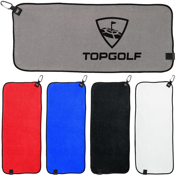 28" X 12" Magnetic Waffle Golf Towel - 28" X 12" Magnetic Waffle Golf Towel - Image 0 of 5