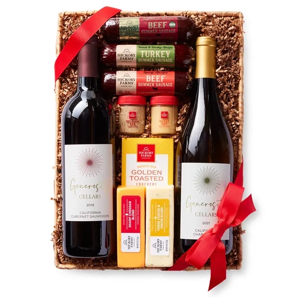 Hearty Bites & Wine Gift Basket - Hearty Bites & Wine Gift Basket - Image 0 of 0