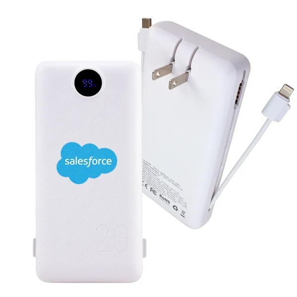 Charge All 20K Power Bank with Charging Cables and AC Plug - Charge All 20K Power Bank with Charging Cables and AC Plug - Image 10 of 13