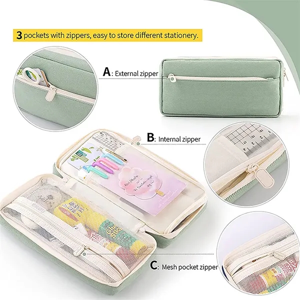 Big Capacity Pencil Case Pen Pouch Holder Bag - Big Capacity Pencil Case Pen Pouch Holder Bag - Image 10 of 10