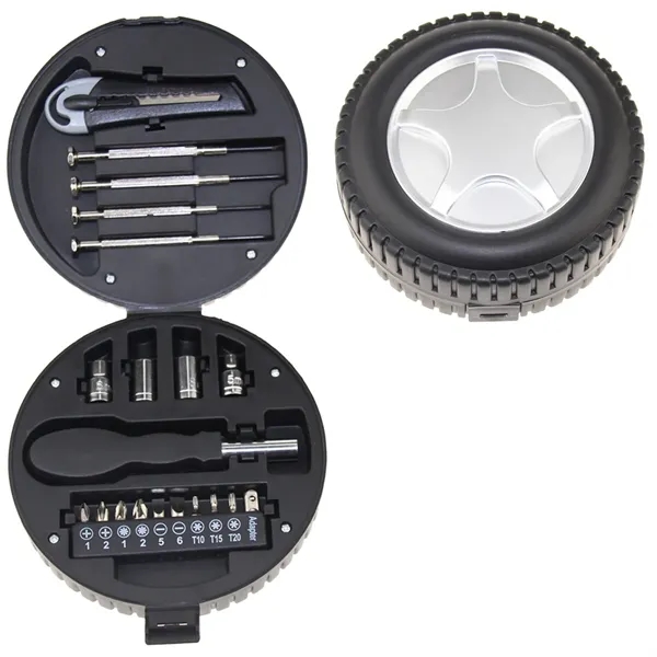 Portable Repairing Multi-function Tire Shaped Tool Sets Kits - Portable Repairing Multi-function Tire Shaped Tool Sets Kits - Image 4 of 4