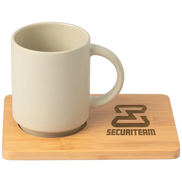 Cafe Duo - 11 oz. Ceramic Mug & Bamboo Board Set - Cafe Duo - 11 oz. Ceramic Mug & Bamboo Board Set - Image 8 of 9