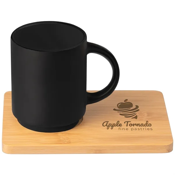 Cafe Duo - 11 oz. Ceramic Mug & Bamboo Board Set - Cafe Duo - 11 oz. Ceramic Mug & Bamboo Board Set - Image 9 of 9
