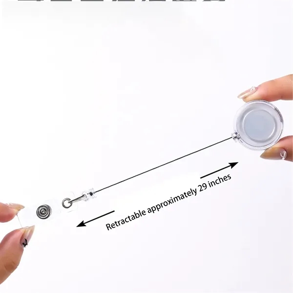 Translucent Retractable Back Buckle Badge Clip Reel Wheel - Translucent Retractable Back Buckle Badge Clip Reel Wheel - Image 1 of 10