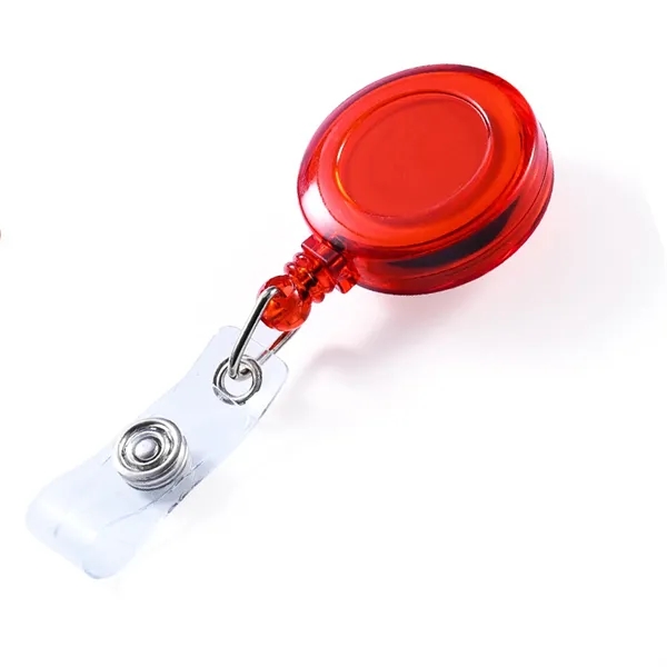 Translucent Retractable Back Buckle Badge Clip Reel Wheel - Translucent Retractable Back Buckle Badge Clip Reel Wheel - Image 4 of 10