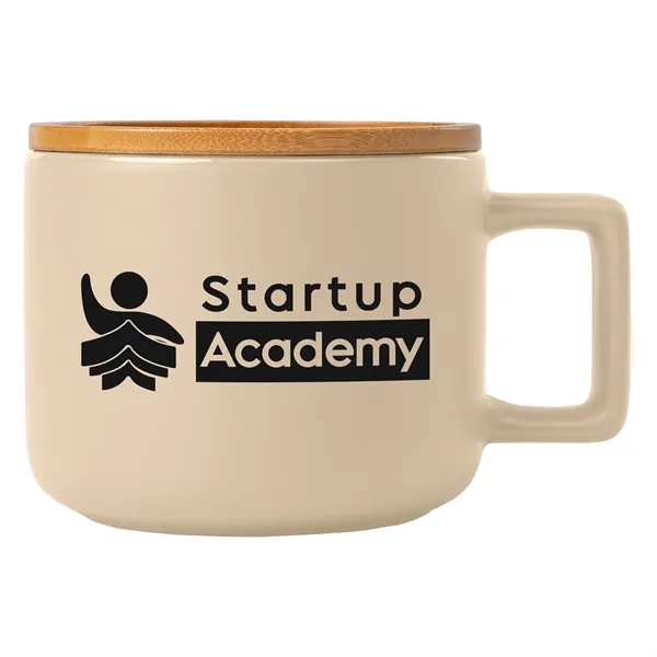 Cafe Virtuoso - 12 oz. Ceramic Mug with Bamboo Lid - Cafe Virtuoso - 12 oz. Ceramic Mug with Bamboo Lid - Image 8 of 23