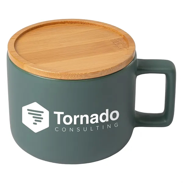 Cafe Virtuoso - 12 oz. Ceramic Mug with Bamboo Lid - Cafe Virtuoso - 12 oz. Ceramic Mug with Bamboo Lid - Image 12 of 23