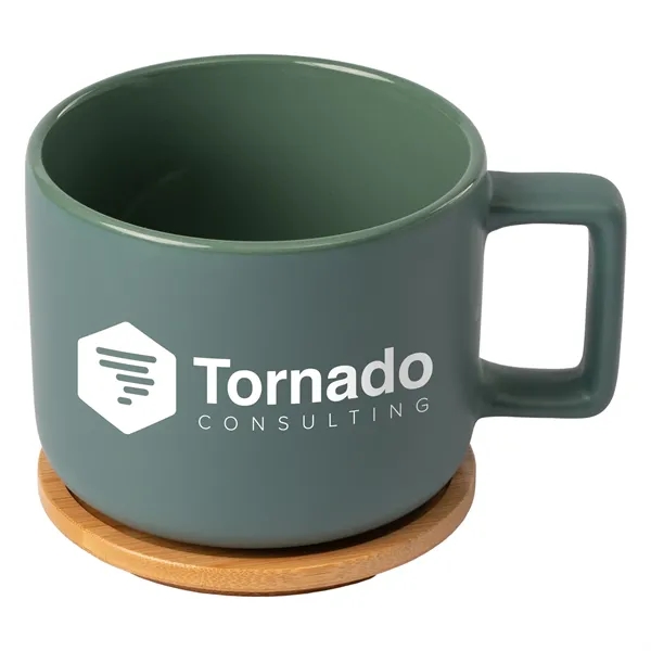 Cafe Virtuoso - 12 oz. Ceramic Mug with Bamboo Lid - Cafe Virtuoso - 12 oz. Ceramic Mug with Bamboo Lid - Image 13 of 23