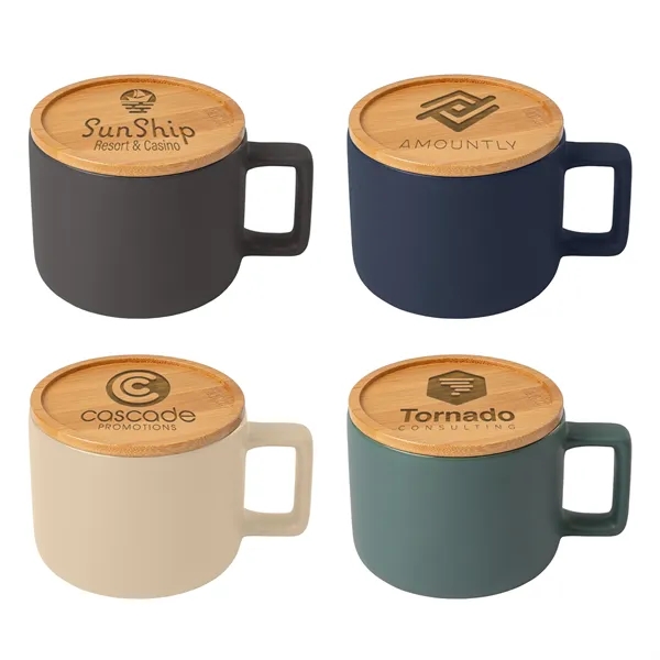 Cafe Virtuoso - 12 oz. Ceramic Mug with Bamboo Lid - Cafe Virtuoso - 12 oz. Ceramic Mug with Bamboo Lid - Image 22 of 23